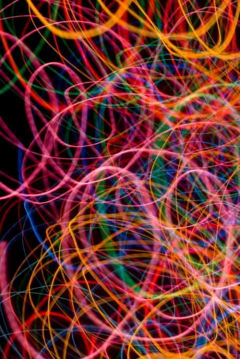 blurred looking abstract and colourful christmas light background