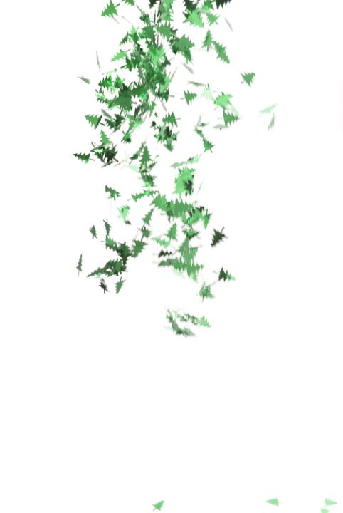 abstract background image of falling green christmas confetti
