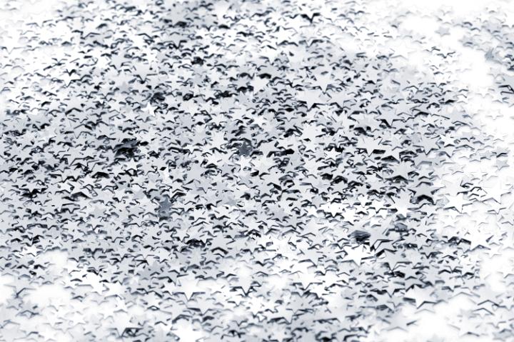a background of silver stars
