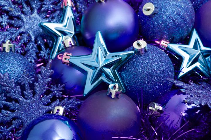blue christmas decorations