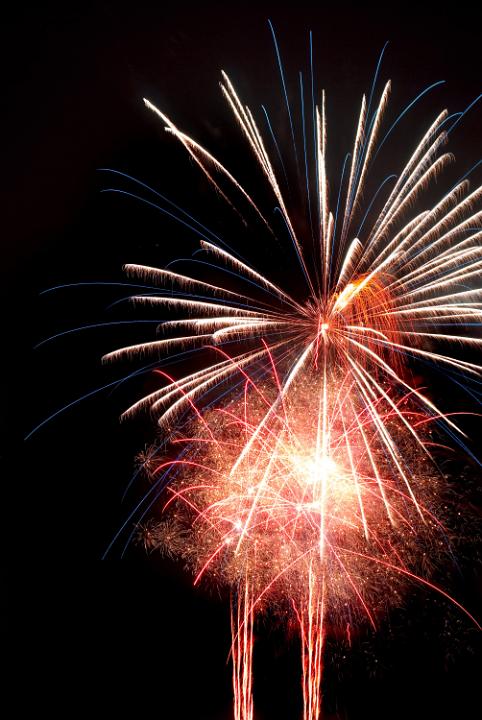 colourful fireworks at a new years firework display